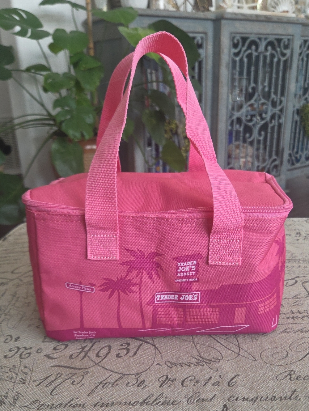 New Trader Joes Pink Insulated Tote Bag